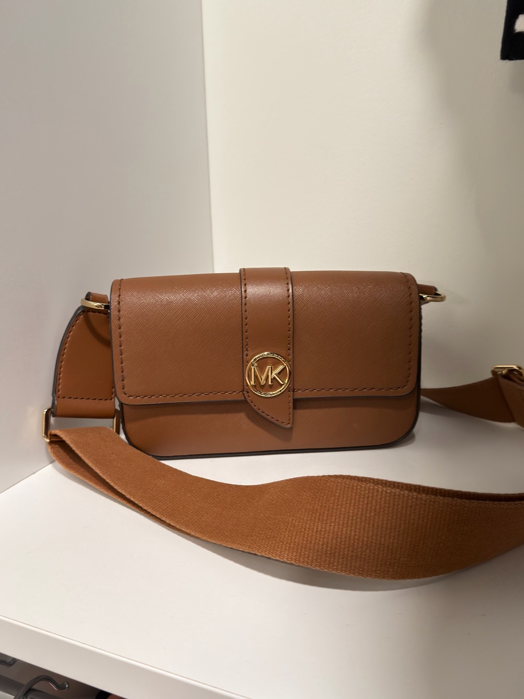 Michael Kors Greenwich Extra-Small Saffiano Leather Sling Crossbody Bag